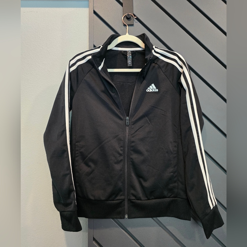 Adidas Black Jacket with White Accents